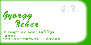 gyorgy neher business card